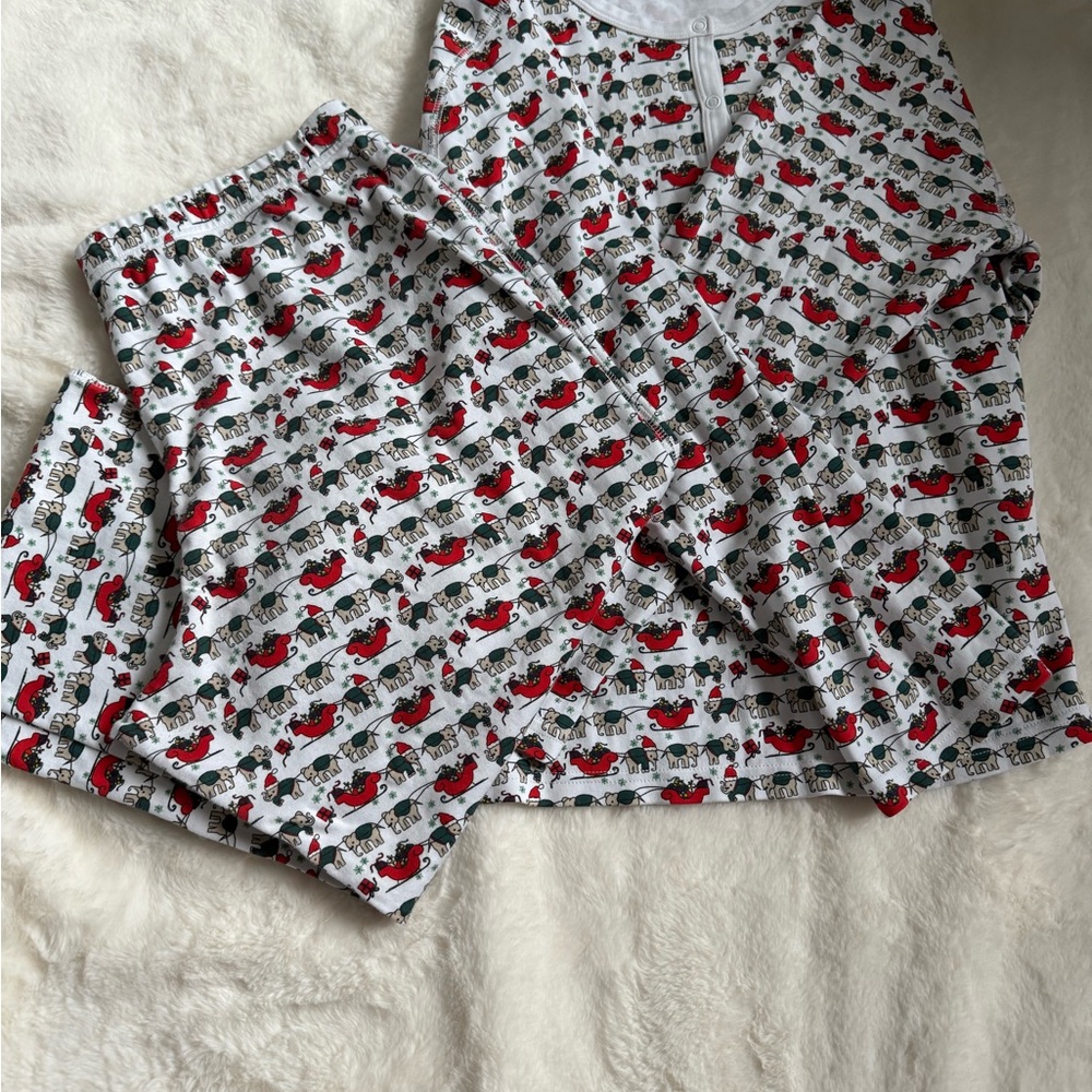 Roller Rabbit Holiday Elephant Print Pajama Set